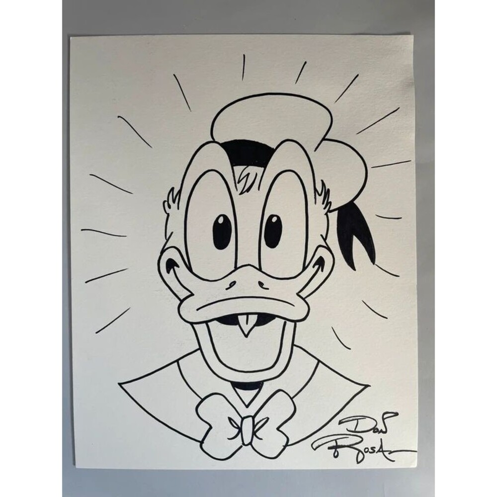Donald Duck Original Art Sketch by Don Rosa